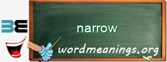 WordMeaning blackboard for narrow